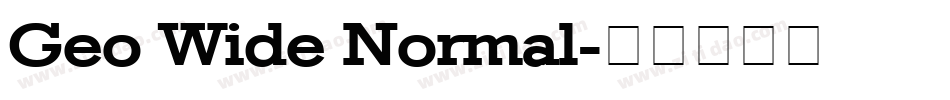 Geo Wide Normal字体转换